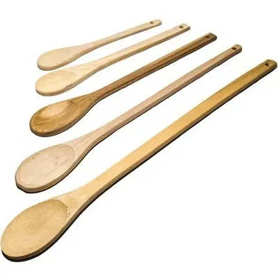 SET UTENSILLOS CUCHARAS MADERA 5 TAMAÑOS