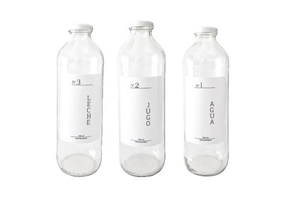 BOTELLA VIDRIO JUGO LECHE AGUA 500ml XU