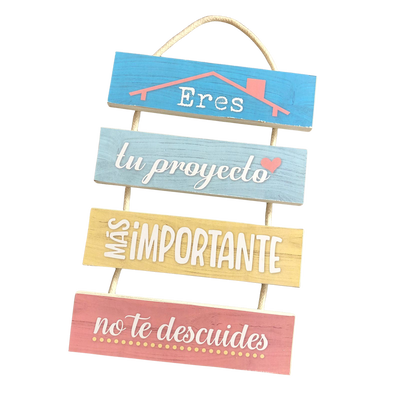 Cuadro Colgante Con Soga 4 Tablas 15x4