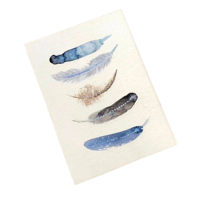 Cuadro De Apoyo y De Pared Plumas 15x20