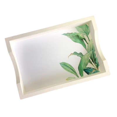 BANDEJA DE MADERA DECORADA NATURAL20X30