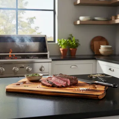 Tabla Parrillera Para Asado Con Agarre 3 Nudos