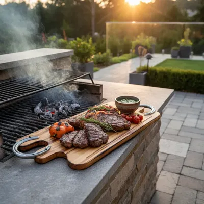 Tabla Parrillera Para Asado Con Herradura 65x25