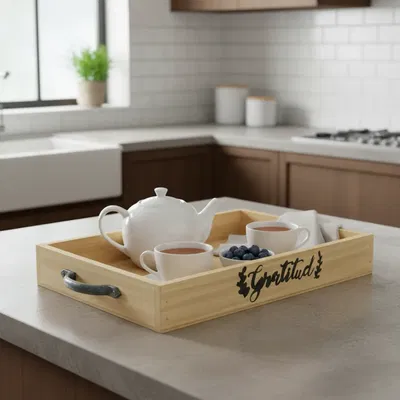 Bandeja Madera Marron 40x30 