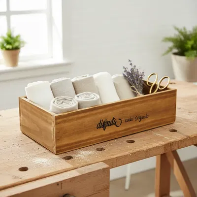 Cajon Organizador Madera Deco 40x20x10