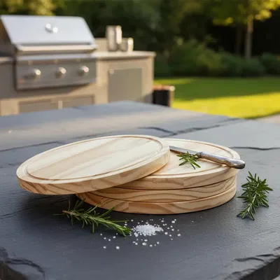 Plato De Madera redondo Pino 25cm