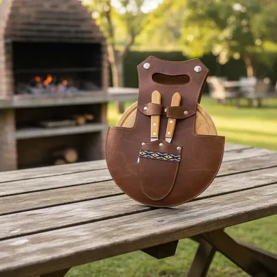 Set Asado Funda+Plato+Cubiertos