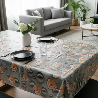 Mantel Ecocuero Estampado Redondo 1.40