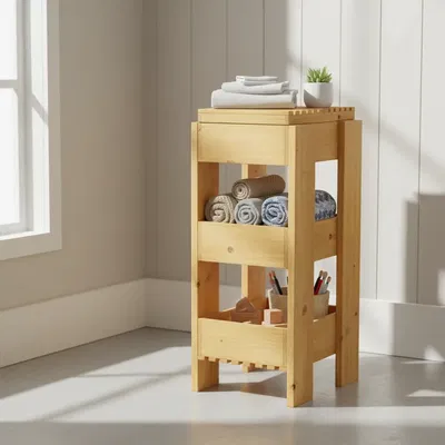 Organizador 3 pisos Con Tapa 25x35x70