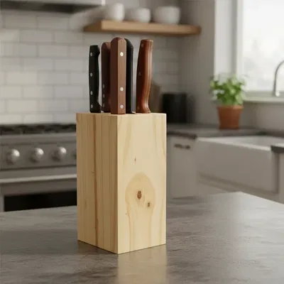 Porta Cuchillo Taco 3 Divisiones (no incluye cuchillos) 20x12