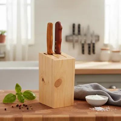 Porta Cuchillo Taco 2 Divisiones (no incluye cuchillos) 20x10