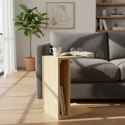 Mesa De Arrime Madera Para Sillon 60x40x28