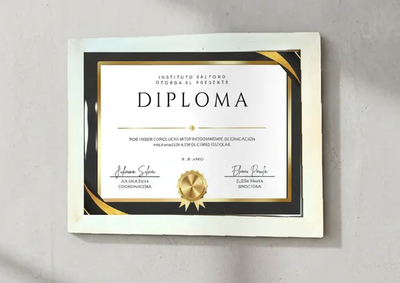 CUADRO DIPLOMA MADERA 40X30 BLANCO