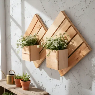 Macetero De Pared Con Basex2 - 70cmx45cm