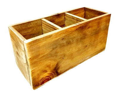 Cubiertero Madera 3 Divisiones 12x30x11