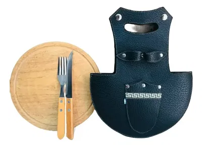 Set Asado Funda+Plato+Cubiertos