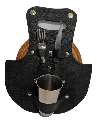 Set Asado Funda+Plato+vaso+Cubiertos