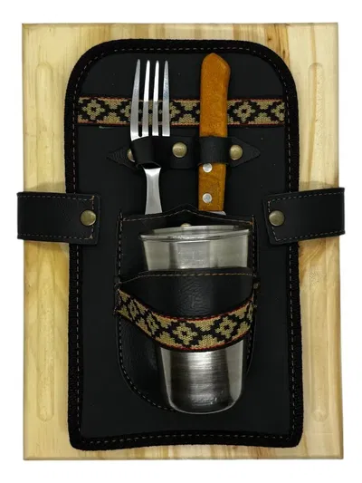 SET ASADO TABLA RECTANGULAR VASO CUBIERTOS