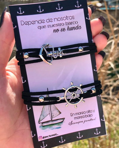 Pulseras Timón y Ancla