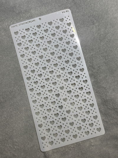 Stencil MyC - 15x30 - D4.03 - Corazones 