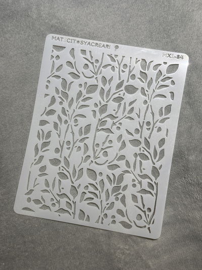 Stencil MyC - 20x25 - MX 1-84 - Fondo Hojas 
