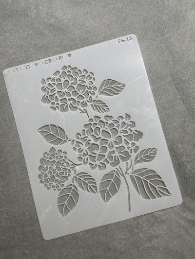 Stencil MyC - 20x25 - F 6-13 - Hortensias