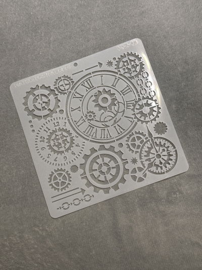 Stencil MyC - 20x20 - MX3.88- Relojes y Engranajes