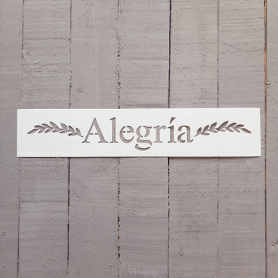 Stencil PI - AA6 5x25cm - Alegria