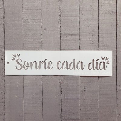 Stencil PI - RA11 7x30cm - Sonrie Cada Dia