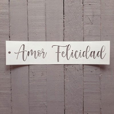 Stencil PI - RA16 7x30cm - Amor Felicidad