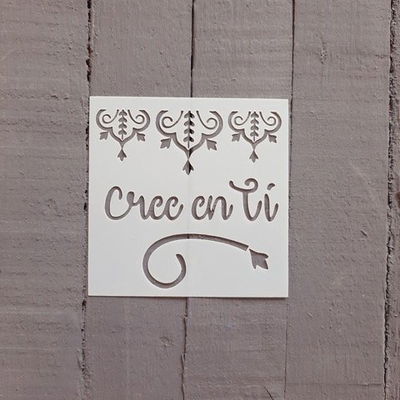 Stencil PI - BA17 10x10cm - Cree en ti