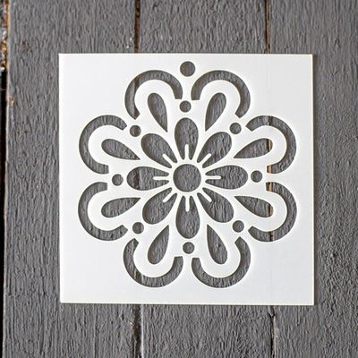 Stencil PI - BB11 10x10cm - Flor