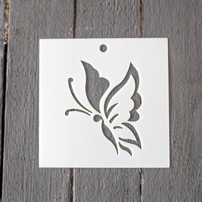 Stencil PI - BC23 10x10cm - Mariposa Perfil