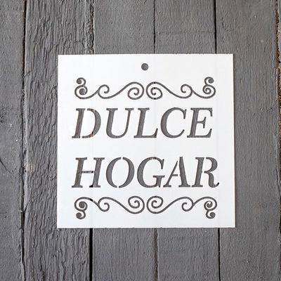Stencil PI - DA4 15x15cm - Dulce Hogar Mayuscula