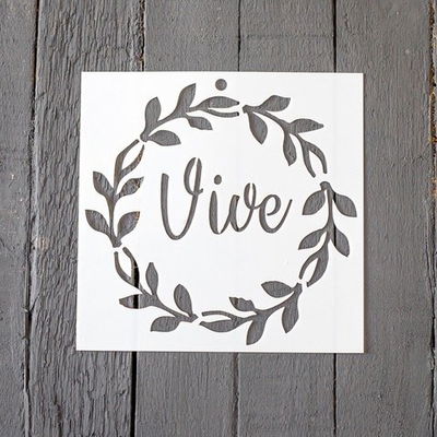 Stencil PI - DA7 15x15cm - Vive con laureles