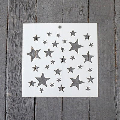 Stencil PI - DC11 15x15cm - Estrellas