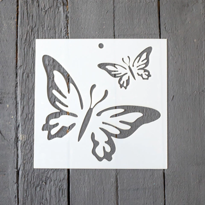 Stencil PI - DC13 15x15cm - Mariposas