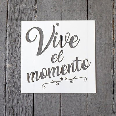 Stencil PI - DA6 15x15cm - Vive el momento