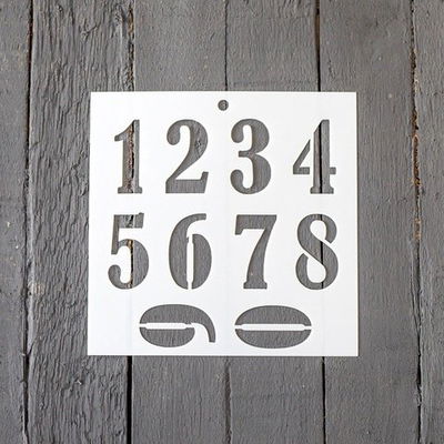 Stencil PI - DC16 15x15cm - Numeros 0 a 9