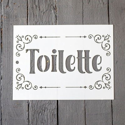 Stencil PI - EB10 15x20cm - Toilette