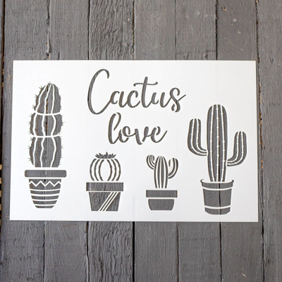 Stencil PI - FA20 20x30cm - Cactus love