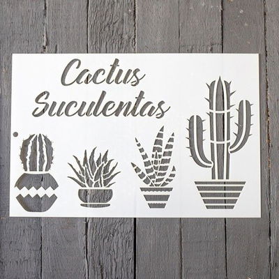 Stencil PI - FA22 20x30cm - Cactus Suculentas