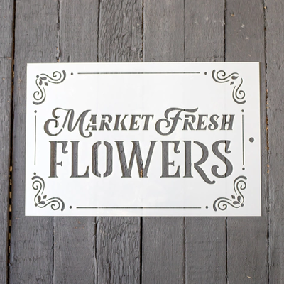 Stencil PI - FB6 20x30cm - Market Fresh Flowers