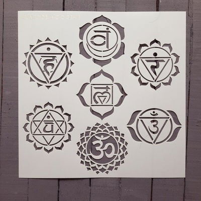 Stencil PI - GB44 30x30cm - Chakras