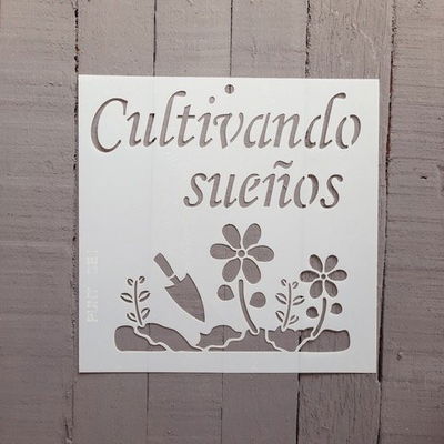 Stencil PI - OA12 20x20cm - Cultivando Sueños