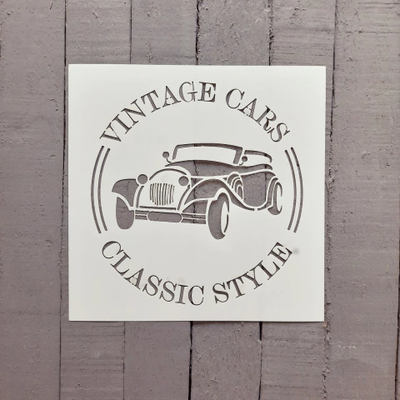 Stencil PI - OB36 20x20cm - Vintage Cars