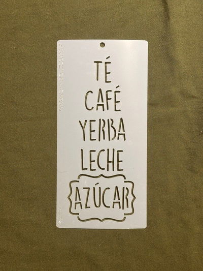 Stencil MyC - 10x20 - P4.12 - Te Cafe Yerba Leche Azúcar