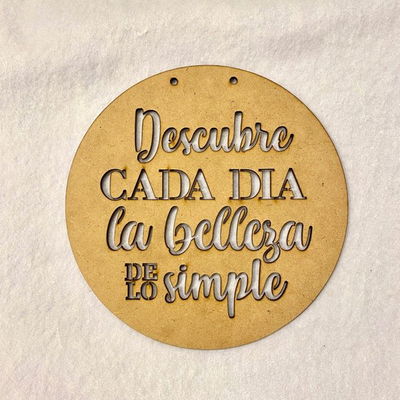 Cartel - "Descubre cada dia" - 20cm