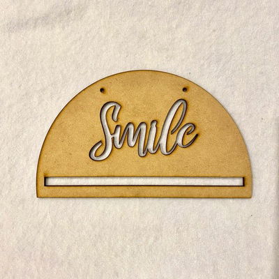 Cartel Semicírculo - "Smile" - 20cm