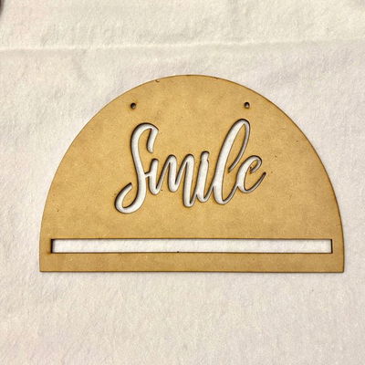 Cartel Semicírculo - "Smile" - 30cm